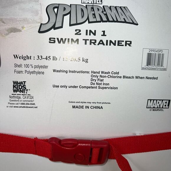 Spiderman Marvel 2 in 1 Swim Trainer 2-4 Years 33-45 pounds What Kids Want - Picture 9 of 10